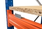 3.600 mm platelage en bois pour rack à palettes PR9000 / profondeur 1.100 mm / épaisseur 38 mm / 2 x traverse intermédiaire 