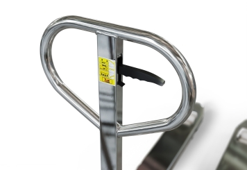 Hand pallet truck HWM-E, Stainless steel, WLL 2.500 kg, fork length 1.150 mm, SolidHub 