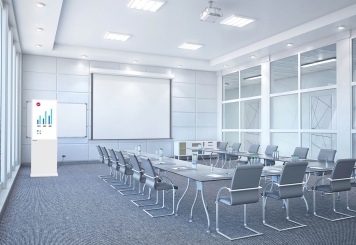 Digital display totem DKS-LED43, 43 in display, Android 11, White, 610 mm x 450 mm x 1.810 mm, TecMaschin 