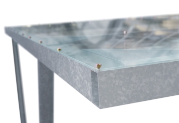 Abri vélo F350/5-P pour 12 Vélos (3.756 mm x 2.236 mm x 2.228 mm) 