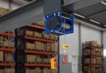 Electric cable winch SW1000, 500 kg - 1.000 kg, 30 m Cable, SolidHub 