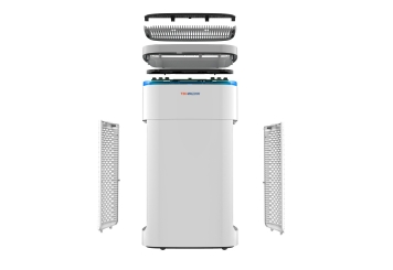 Purificateur d'air LR800 avec filtre HEPA jusqu'à 96m² 400 mm x 400 mm x 705 mm, TecMaschin 
