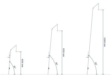 Ladder lift / ladder hoist DDA200/12, max. load 200 kg, rail length 12 m, 