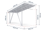 Carport frame extension for mobile homes with solar panels