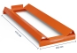 Support de fût orange signal, largeur 111,5 cm, profondeur 40,5 cm
