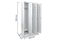 Casier SFS3 avec 3 Portes, 900 mm x 450 mm x 1.900 mm, TOPREGAL 