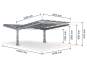 Parkplatzüberdachung PP4-G12600-1, doppelseitig, Grundfeld mit 30 Solarmodulen, SoloPort 