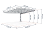 Car park canopy PP2-A-1, one-sided, extension field, SoloPort 