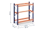 1,9 m Cable reel rack KTR9000 / 80 cm low / 2 m high / 1 x cable drum level 