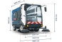 Battery-powered road sweeper SKM200E, 22.000 m²/h, with road approval, wipeket 