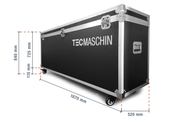 Mobile digital display totem DKST-LED43 with touchscreen incl. transport box, White, 43 in display, Android 11, TecMaschin 
