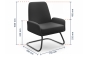 Conference chair MARIE_dimensioned, angled view