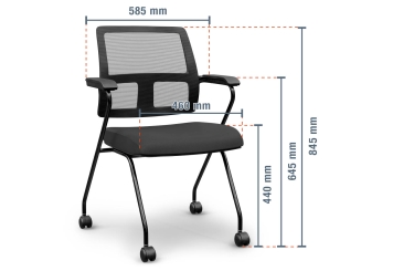 Konferenztisch-Set ANJA360i in Grau-Nussbraun mit Induktionsladestation + 14 Stühle EMMA 