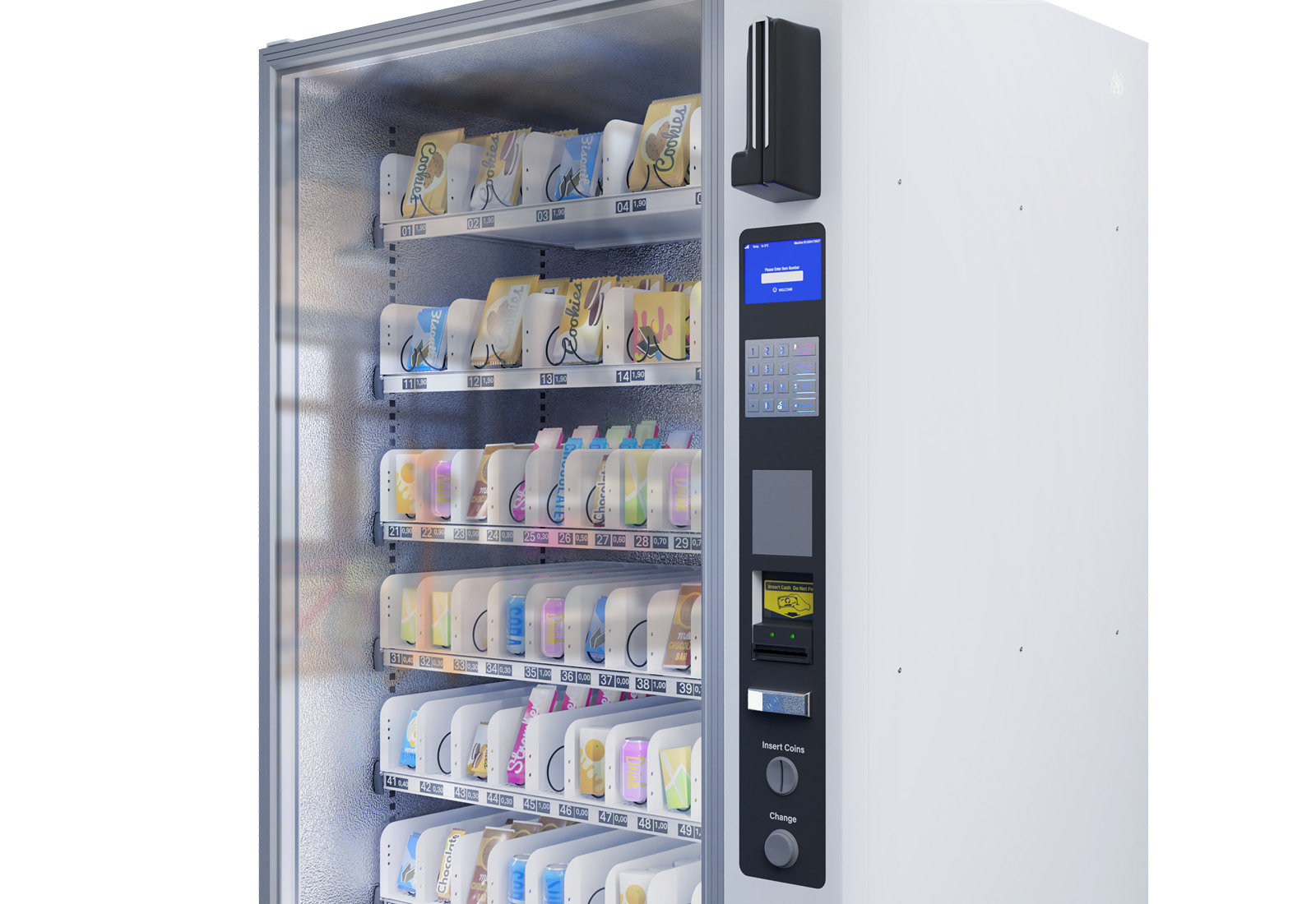 Snackautomat/Verkaufsautomat VA-6K mit Kühlung und Altersverifikation ...