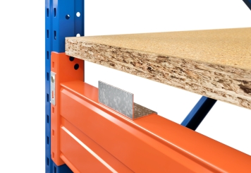 1,9 m rayonnage à palettes PR15000 / profondeur 80 cm / hauteur 2 m / 2 niveaux / platelage Bois 