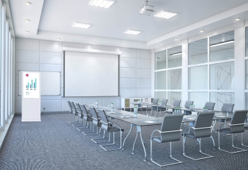 Digital display totem DKST-LED43 with touchscreen, 43 in display, Android 11, White, 610 mm x 450 mm x 1.787 mm, TecMaschin 