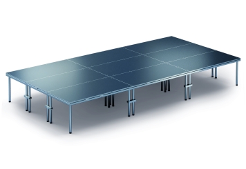 6 m x 3 m Scène mobile EBM850/2, 805 mm haut, 9 modules 850 kg charge max par module 