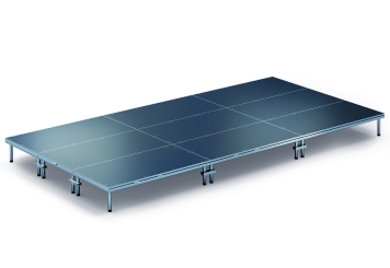 6 m x 3 m Scène mobile EBM850/2, 405 mm haut, 9 modules 850 kg charge max par module 