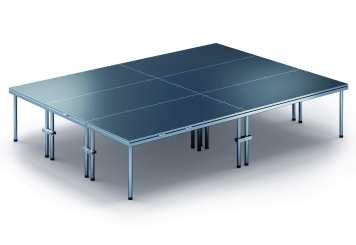 4 m x 3 m Scène mobile EBM850/2, 805 mm haut, 6 modules 850 kg charge max par module 