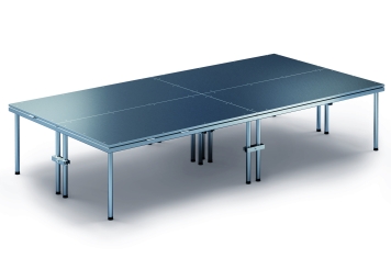 4 m x 2 m Scène mobile EBM850/2, 805 mm haut, 4 modules 850 kg charge max par module 