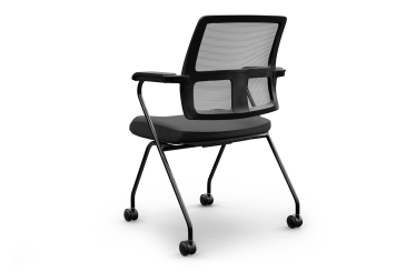 12 x chaise de conférence EMMA avec roulettes - pliable pour un gain de place, TOPREGAL 