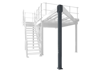 Lagerbühne: Modul B Anbaumodul ohne Übergabestation inkl. Geländer, 4.000 mm x 4.000 mm x 2.500 mm 