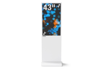 Digital display totem DKS-LED43, 43 in display, Android 11, White, 610 mm x 450 mm x 1.810 mm, TecMaschin 