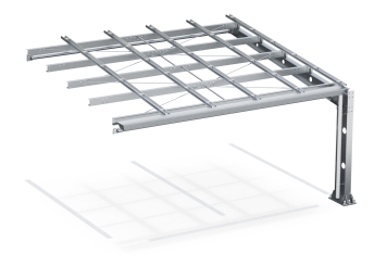 Abri voiture PP2-A-1, simple face, champ pour extension, SoloPort 