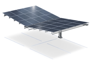 Abri voiture PP4-A12600-1, double face, champ pour extension avec 30 modules solaires, SoloPort 