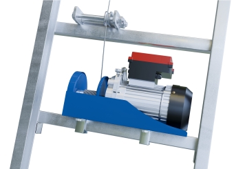 Ladder lift / ladder hoist DDA200/12, max. load 200 kg, rail length 12 m, 