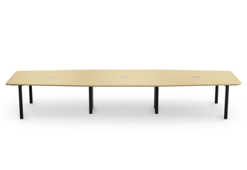 Konferenztisch ELLA480 Beige mit Kabelkanal für 16-18 Personen 