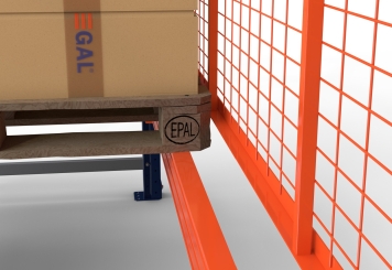 Paroi arrière grillagée 2.700 mm pour rack à palettes PR4500, PR9000, PR15000 / hauteur 1.000 mm 