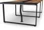 ANJA280-360 Conference table grey-walnut brown in detail view of the cable duct