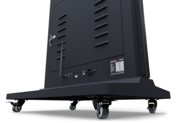 Mobile digital display totem DKST-LED43 with touch screen, 43 in Display, Android 13, Black, 610 mm x 450 mm x 1.877 mm, TecMaschin 