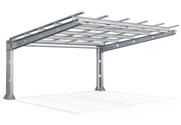 Abri voiture PP2-G-1, simple face, panneau de base, SoloPort 