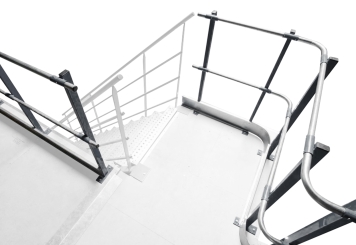 Lagerbühne: Modul B Anbaumodul ohne Übergabestation inkl. Geländer, 4.000 mm x 4.000 mm x 2.500 mm 