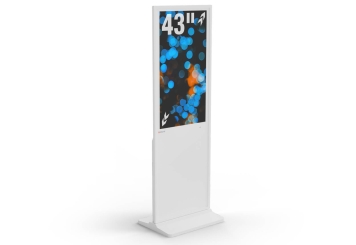 Digital display totem DKST-LED43 with touchscreen, 43 in display, Android 11, White, 610 mm x 450 mm x 1.787 mm, TecMaschin 