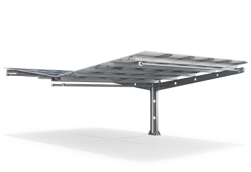 Abri voiture PP4-A12600-1, double face, champ pour extension avec 30 modules solaires, SoloPort 