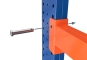 Cantilever racking Fastening of socket pins