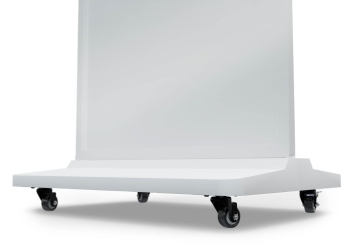 Mobile digital display totem DKST-LED43 with touchscreen incl. transport box, White, 43 in display, Android 11, TecMaschin 