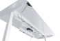 Milla electrically height-adjustable desk white Detailed view of control unit with connected electrical connection
