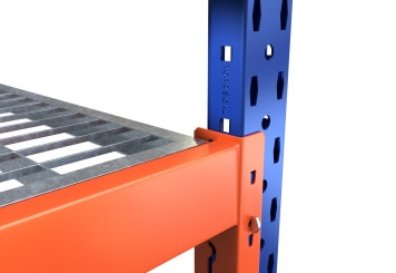 1.100 mm Gitterrost aus Stahl für Lagerregal LR2000 / 1.200 mm tief / 25 mm hoch / 1 x Tiefensteg 