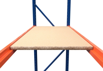 1.100 mm Holzboden für Lagerregal LR2000 / 1.000 mm tief / 25 mm stark / 1 x Tiefensteg 