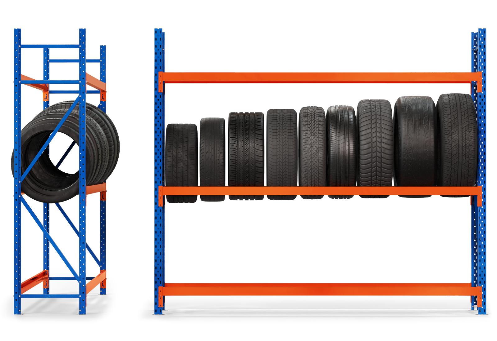 Höhe des Reifenregals 