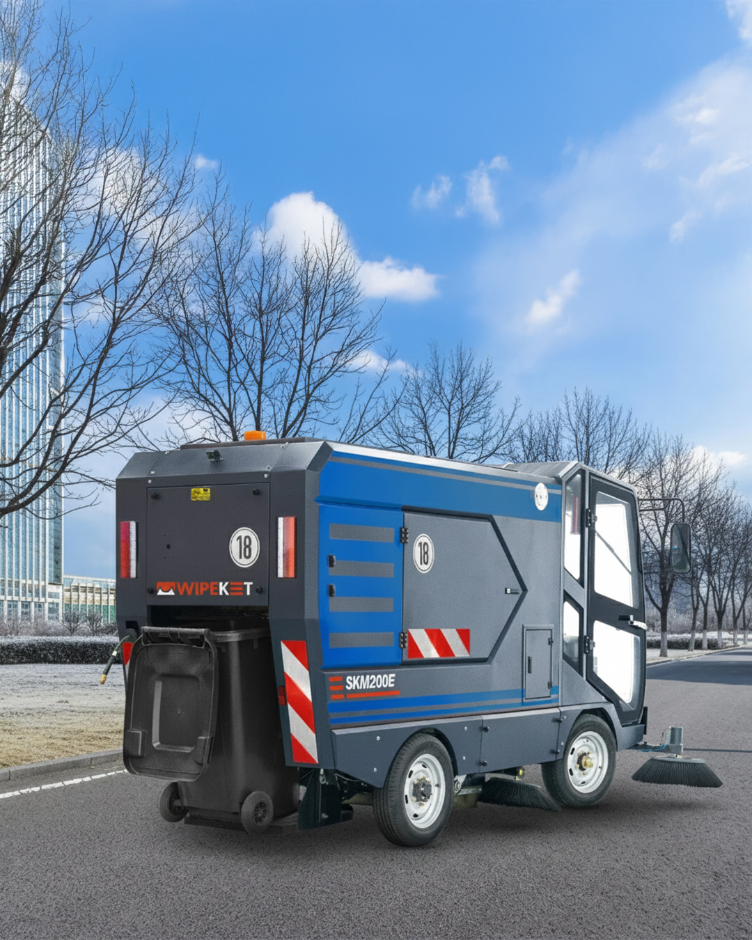 balayeuse de voirie wipeket SKM200E avec homologation routière